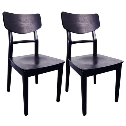 Wood Industrial Dining Room Chair Ladder Back Side Chair for Kitchen Black 2 Piece Set Clearhalo ' kitchen&dining_furn' 'Dining Chairs' 'Dining Tables & Seating' 'dining_chair' 'furn' 'furn_dining_chair' 'Furniture' 'furniture_dining_chair' 'Kitchen & Dining Furniture' 'kitchen' 4572537