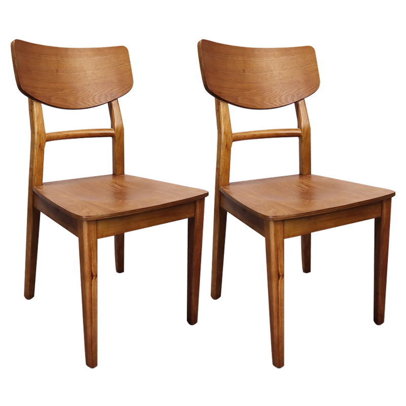 Wood Industrial Dining Room Chair Ladder Back Side Chair for Kitchen Walnut 2 Piece Set Clearhalo ' kitchen&dining_furn' 'Dining Chairs' 'Dining Tables & Seating' 'dining_chair' 'furn' 'furn_dining_chair' 'Furniture' 'furniture_dining_chair' 'Kitchen & Dining Furniture' 'kitchen' 4572541