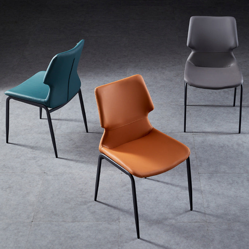 Modern Home Wingback Side Chair Matte Finish Wingback Dining Chair Clearhalo ' kitchen&dining_furn' 'Dining Chairs' 'Dining Tables & Seating' 'dining_chair' 'Furniture' 'furniture_dining_chair' 'Kitchen & Dining Furniture' 'kitchen' 4572551