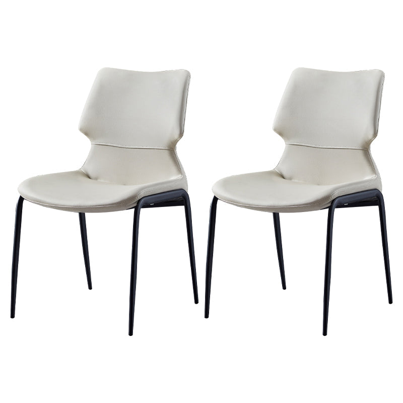 Modern Home Wingback Side Chair Matte Finish Wingback Dining Chair Light Gray Set of 2 Clearhalo ' kitchen&dining_furn' 'Dining Chairs' 'Dining Tables & Seating' 'dining_chair' 'Furniture' 'furniture_dining_chair' 'Kitchen & Dining Furniture' 'kitchen' 4572553