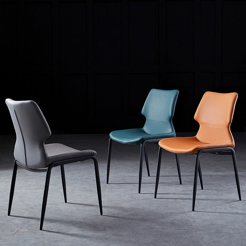 Modern Home Wingback Side Chair Matte Finish Wingback Dining Chair Clearhalo ' kitchen&dining_furn' 'Dining Chairs' 'Dining Tables & Seating' 'dining_chair' 'Furniture' 'furniture_dining_chair' 'Kitchen & Dining Furniture' 'kitchen' 4572554