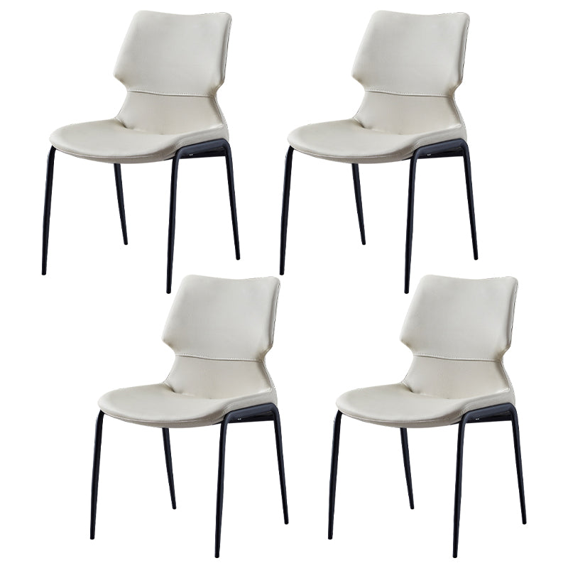 Modern Home Wingback Side Chair Matte Finish Wingback Dining Chair Light Gray Set of 4 Clearhalo ' kitchen&dining_furn' 'Dining Chairs' 'Dining Tables & Seating' 'dining_chair' 'Furniture' 'furniture_dining_chair' 'Kitchen & Dining Furniture' 'kitchen' 4572555