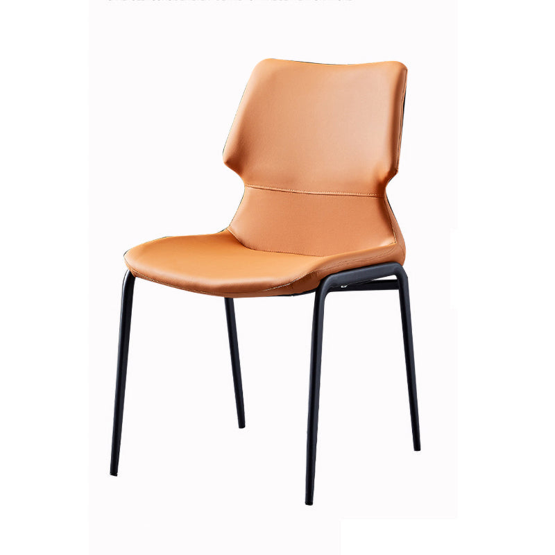 Modern Home Wingback Side Chair Matte Finish Wingback Dining Chair Clearhalo ' kitchen&dining_furn' 'Dining Chairs' 'Dining Tables & Seating' 'dining_chair' 'Furniture' 'furniture_dining_chair' 'Kitchen & Dining Furniture' 'kitchen' 4572558