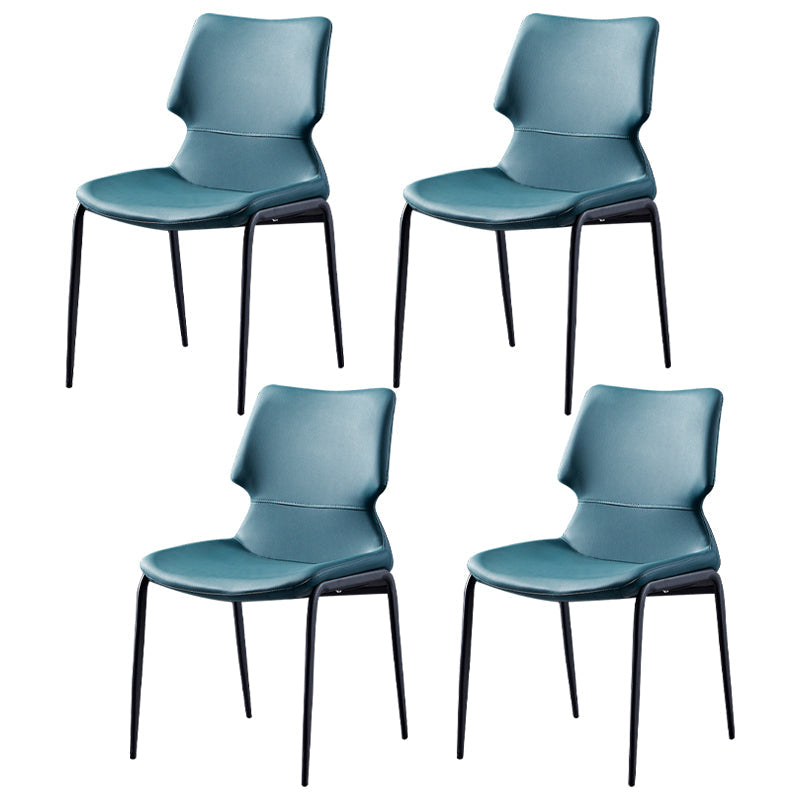 Modern Home Wingback Side Chair Matte Finish Wingback Dining Chair Blackish Green Set of 4 Clearhalo ' kitchen&dining_furn' 'Dining Chairs' 'Dining Tables & Seating' 'dining_chair' 'Furniture' 'furniture_dining_chair' 'Kitchen & Dining Furniture' 'kitchen' 4572559