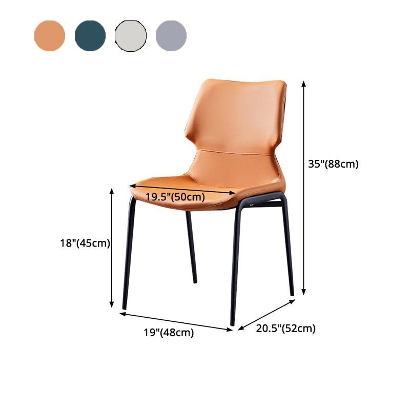 Modern Home Wingback Side Chair Matte Finish Wingback Dining Chair Clearhalo ' kitchen&dining_furn' 'Dining Chairs' 'Dining Tables & Seating' 'dining_chair' 'Furniture' 'furniture_dining_chair' 'Kitchen & Dining Furniture' 'kitchen' 4572568