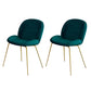 Nordic Style Fabric Dining Side Chair Armless Solid Back Chair for Home Use Peacock Green 2 Piece Set Clearhalo ' kitchen&dining_furn' 'Dining Chairs' 'Dining Tables & Seating' 'dining_chair' 'furn' 'furn_dining_chair' 'Furniture' 'furniture_dining_chair' 'Kitchen & Dining Furniture' 'kitchen' 4572575