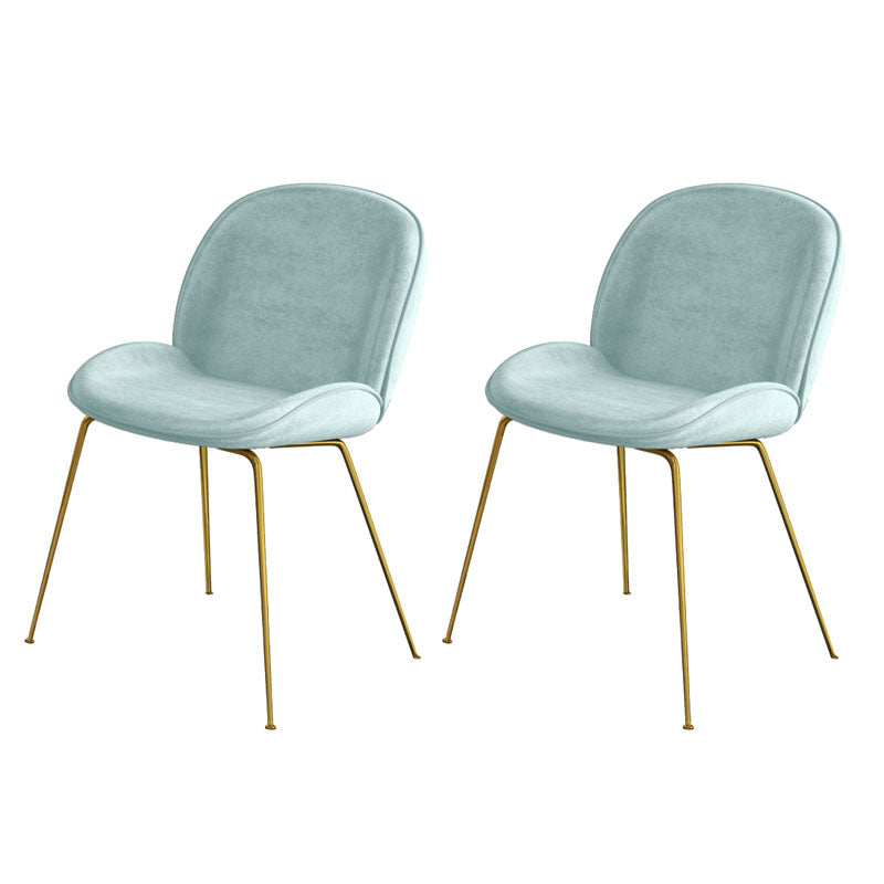 Nordic Style Fabric Dining Side Chair Armless Solid Back Chair for Home Use Navy 2 Piece Set Clearhalo ' kitchen&dining_furn' 'Dining Chairs' 'Dining Tables & Seating' 'dining_chair' 'furn' 'furn_dining_chair' 'Furniture' 'furniture_dining_chair' 'Kitchen & Dining Furniture' 'kitchen' 4572581