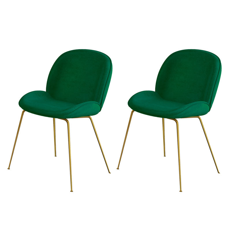 Nordic Style Fabric Dining Side Chair Armless Solid Back Chair for Home Use Blackish Green 2 Piece Set Clearhalo ' kitchen&dining_furn' 'Dining Chairs' 'Dining Tables & Seating' 'dining_chair' 'furn' 'furn_dining_chair' 'Furniture' 'furniture_dining_chair' 'Kitchen & Dining Furniture' 'kitchen' 4572585