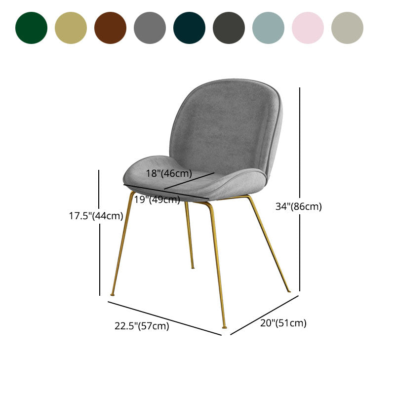 Nordic Style Fabric Dining Side Chair Armless Solid Back Chair for Home Use Clearhalo ' kitchen&dining_furn' 'Dining Chairs' 'Dining Tables & Seating' 'dining_chair' 'furn' 'furn_dining_chair' 'Furniture' 'furniture_dining_chair' 'Kitchen & Dining Furniture' 'kitchen' 4572591
