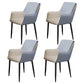 Modern Living Room Leather Arm Chair Matte Finish Solid Back Dining Chair Light Blue 4 Piece Set Clearhalo ' kitchen&dining_furn' 'Dining Chairs' 'Dining Tables & Seating' 'dining_chair' 'furn' 'furn_dining_chair' 'Furniture' 'furniture_dining_chair' 'Kitchen & Dining Furniture' 'kitchen' 4572596