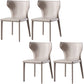 Modern Leather Dining Room Chair Armless Wingback Side Chair for Home Use Light Khaki 4 Piece Set Clearhalo ' kitchen&dining_furn' 'Dining Chairs' 'Dining Tables & Seating' 'dining_chair' 'furn' 'furn_dining_chair' 'Furniture' 'furniture_dining_chair' 'Kitchen & Dining Furniture' 'kitchen' 4572626