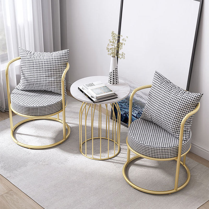 Scandinavian Style Armless Open Back Side Chair Luxury Upholstered Side Chair Clearhalo ' kitchen&dining_furn' 'Dining Chairs' 'Dining Tables & Seating' 'dining_chair' 'furn' 'furn_dining_chair' 'Furniture' 'furniture_dining_chair' 'Kitchen & Dining Furniture' 'kitchen' 4572635