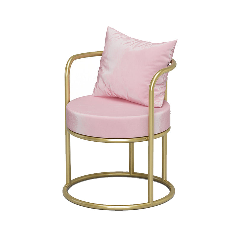 Scandinavian Style Armless Open Back Side Chair Luxury Upholstered Side Chair Pink 1 Piece Clearhalo ' kitchen&dining_furn' 'Dining Chairs' 'Dining Tables & Seating' 'dining_chair' 'furn' 'furn_dining_chair' 'Furniture' 'furniture_dining_chair' 'Kitchen & Dining Furniture' 'kitchen' 4572636