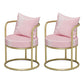 Scandinavian Style Armless Open Back Side Chair Luxury Upholstered Side Chair Pink 2 Piece Set Clearhalo ' kitchen&dining_furn' 'Dining Chairs' 'Dining Tables & Seating' 'dining_chair' 'furn' 'furn_dining_chair' 'Furniture' 'furniture_dining_chair' 'Kitchen & Dining Furniture' 'kitchen' 4572637