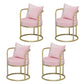 Scandinavian Style Armless Open Back Side Chair Luxury Upholstered Side Chair Pink 4 Piece Set Clearhalo ' kitchen&dining_furn' 'Dining Chairs' 'Dining Tables & Seating' 'dining_chair' 'furn' 'furn_dining_chair' 'Furniture' 'furniture_dining_chair' 'Kitchen & Dining Furniture' 'kitchen' 4572640
