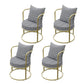Scandinavian Style Armless Open Back Side Chair Luxury Upholstered Side Chair Black White 4 Piece Set Clearhalo ' kitchen&dining_furn' 'Dining Chairs' 'Dining Tables & Seating' 'dining_chair' 'furn' 'furn_dining_chair' 'Furniture' 'furniture_dining_chair' 'Kitchen & Dining Furniture' 'kitchen' 4572656