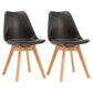 Modern Beech Solid Back Side Chair Matte Finish Plastic Dining Chair Black Set of 2 Clearhalo ' kitchen&dining_furn' 'Dining Chairs' 'Dining Tables & Seating' 'dining_chair' 'Furniture' 'furniture_dining_chair' 'Kitchen & Dining Furniture' 'kitchen' 4572659