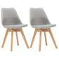 Modern Beech Solid Back Side Chair Matte Finish Plastic Dining Chair Grey Set of 2 Clearhalo ' kitchen&dining_furn' 'Dining Chairs' 'Dining Tables & Seating' 'dining_chair' 'Furniture' 'furniture_dining_chair' 'Kitchen & Dining Furniture' 'kitchen' 4572664