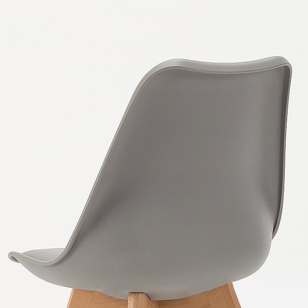 Modern Beech Solid Back Side Chair Matte Finish Plastic Dining Chair Clearhalo ' kitchen&dining_furn' 'Dining Chairs' 'Dining Tables & Seating' 'dining_chair' 'Furniture' 'furniture_dining_chair' 'Kitchen & Dining Furniture' 'kitchen' 4572673