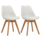Modern Beech Solid Back Side Chair Matte Finish Plastic Dining Chair White Set of 2 Clearhalo ' kitchen&dining_furn' 'Dining Chairs' 'Dining Tables & Seating' 'dining_chair' 'Furniture' 'furniture_dining_chair' 'Kitchen & Dining Furniture' 'kitchen' 4572674