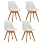 Modern Beech Solid Back Side Chair Matte Finish Plastic Dining Chair White Set of 4 Clearhalo ' kitchen&dining_furn' 'Dining Chairs' 'Dining Tables & Seating' 'dining_chair' 'Furniture' 'furniture_dining_chair' 'Kitchen & Dining Furniture' 'kitchen' 4572676