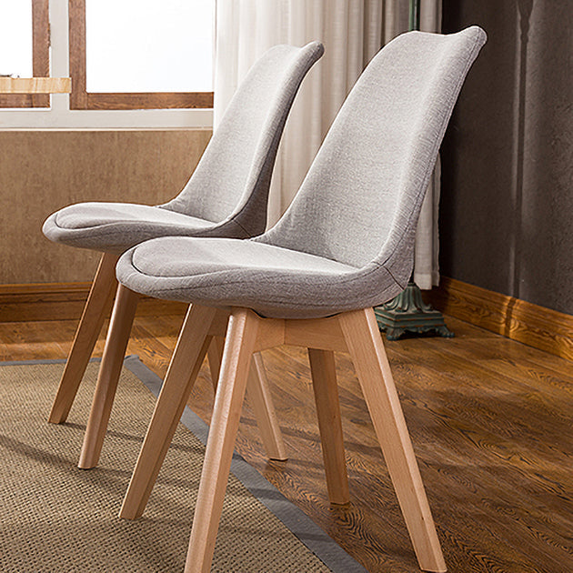 Modern Beech Solid Back Side Chair Matte Finish Plastic Dining Chair Clearhalo ' kitchen&dining_furn' 'Dining Chairs' 'Dining Tables & Seating' 'dining_chair' 'Furniture' 'furniture_dining_chair' 'Kitchen & Dining Furniture' 'kitchen' 4572677