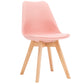 Modern Beech Solid Back Side Chair Matte Finish Plastic Dining Chair Pink 1 Piece Clearhalo ' kitchen&dining_furn' 'Dining Chairs' 'Dining Tables & Seating' 'dining_chair' 'Furniture' 'furniture_dining_chair' 'Kitchen & Dining Furniture' 'kitchen' 4572683