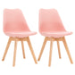 Modern Beech Solid Back Side Chair Matte Finish Plastic Dining Chair Pink Set of 2 Clearhalo ' kitchen&dining_furn' 'Dining Chairs' 'Dining Tables & Seating' 'dining_chair' 'Furniture' 'furniture_dining_chair' 'Kitchen & Dining Furniture' 'kitchen' 4572684