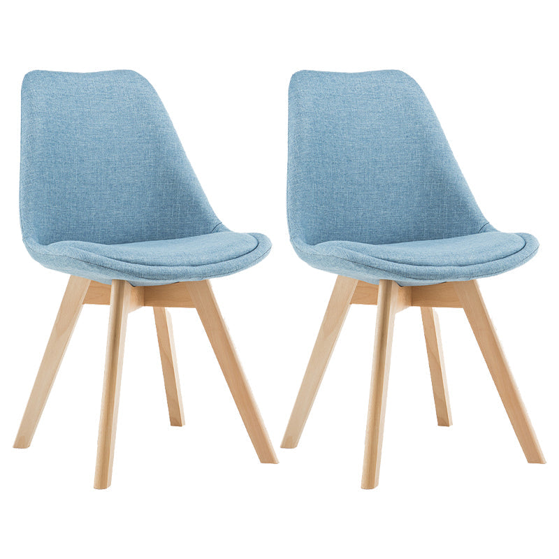 Modern Beech Solid Back Side Chair Matte Finish Plastic Dining Chair Light Blue Set of 2 Clearhalo ' kitchen&dining_furn' 'Dining Chairs' 'Dining Tables & Seating' 'dining_chair' 'Furniture' 'furniture_dining_chair' 'Kitchen & Dining Furniture' 'kitchen' 4572696