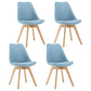 Modern Beech Solid Back Side Chair Matte Finish Plastic Dining Chair Light Blue Set of 4 Clearhalo ' kitchen&dining_furn' 'Dining Chairs' 'Dining Tables & Seating' 'dining_chair' 'Furniture' 'furniture_dining_chair' 'Kitchen & Dining Furniture' 'kitchen' 4572697