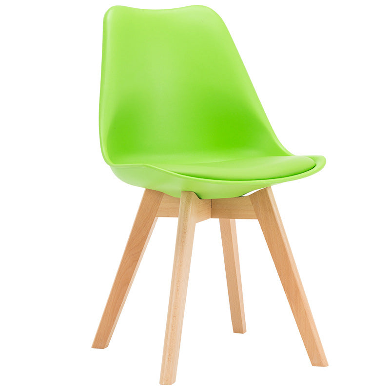 Modern Beech Solid Back Side Chair Matte Finish Plastic Dining Chair Green 1 Piece Clearhalo ' kitchen&dining_furn' 'Dining Chairs' 'Dining Tables & Seating' 'dining_chair' 'Furniture' 'furniture_dining_chair' 'Kitchen & Dining Furniture' 'kitchen' 4572698