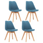 Modern Beech Solid Back Side Chair Matte Finish Plastic Dining Chair Dark Blue Set of 4 Clearhalo ' kitchen&dining_furn' 'Dining Chairs' 'Dining Tables & Seating' 'dining_chair' 'Furniture' 'furniture_dining_chair' 'Kitchen & Dining Furniture' 'kitchen' 4572703