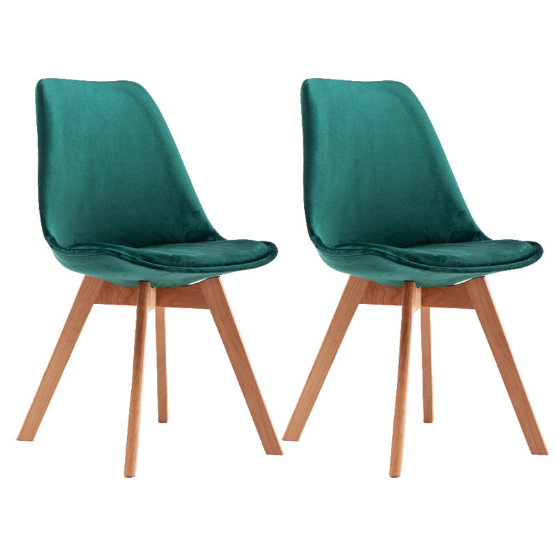 Modern Beech Solid Back Side Chair Matte Finish Plastic Dining Chair Blackish Green Set of 2 Clearhalo ' kitchen&dining_furn' 'Dining Chairs' 'Dining Tables & Seating' 'dining_chair' 'Furniture' 'furniture_dining_chair' 'Kitchen & Dining Furniture' 'kitchen' 4572704