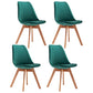 Modern Beech Solid Back Side Chair Matte Finish Plastic Dining Chair Blackish Green Set of 4 Clearhalo ' kitchen&dining_furn' 'Dining Chairs' 'Dining Tables & Seating' 'dining_chair' 'Furniture' 'furniture_dining_chair' 'Kitchen & Dining Furniture' 'kitchen' 4572705