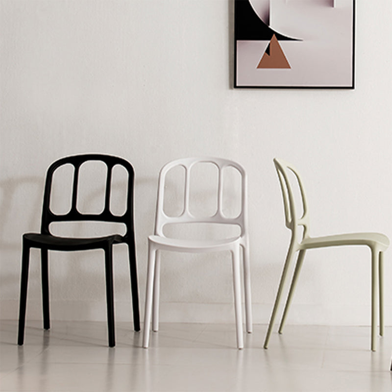 Scandinavian Plastic Dining Kitchen Room Chair Windsor Side Chair Clearhalo ' kitchen&dining_furn' 'Dining Chairs' 'Dining Tables & Seating' 'dining_chair' 'furn' 'furn_dining_chair' 'Furniture' 'furniture_dining_chair' 'Kitchen & Dining Furniture' 'kitchen' 4572707