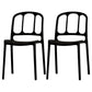 Scandinavian Plastic Dining Kitchen Room Chair Windsor Side Chair Black 2 Piece Set Clearhalo ' kitchen&dining_furn' 'Dining Chairs' 'Dining Tables & Seating' 'dining_chair' 'furn' 'furn_dining_chair' 'Furniture' 'furniture_dining_chair' 'Kitchen & Dining Furniture' 'kitchen' 4572708