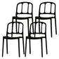 Scandinavian Plastic Dining Kitchen Room Chair Windsor Side Chair Black 4 Piece Set Clearhalo ' kitchen&dining_furn' 'Dining Chairs' 'Dining Tables & Seating' 'dining_chair' 'furn' 'furn_dining_chair' 'Furniture' 'furniture_dining_chair' 'Kitchen & Dining Furniture' 'kitchen' 4572710
