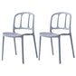 Scandinavian Plastic Dining Kitchen Room Chair Windsor Side Chair Gray Blue 2 Piece Set Clearhalo ' kitchen&dining_furn' 'Dining Chairs' 'Dining Tables & Seating' 'dining_chair' 'furn' 'furn_dining_chair' 'Furniture' 'furniture_dining_chair' 'Kitchen & Dining Furniture' 'kitchen' 4572711