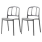 Scandinavian Plastic Dining Kitchen Room Chair Windsor Side Chair Grey 2 Piece Set Clearhalo ' kitchen&dining_furn' 'Dining Chairs' 'Dining Tables & Seating' 'dining_chair' 'furn' 'furn_dining_chair' 'Furniture' 'furniture_dining_chair' 'Kitchen & Dining Furniture' 'kitchen' 4572715
