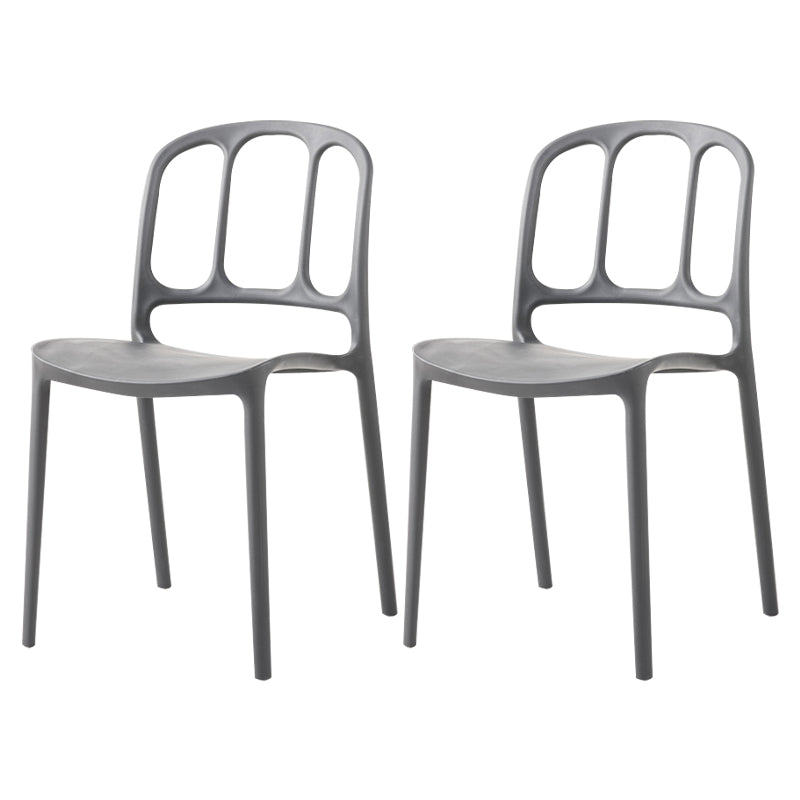 Scandinavian Plastic Dining Kitchen Room Chair Windsor Side Chair Grey 2 Piece Set Clearhalo ' kitchen&dining_furn' 'Dining Chairs' 'Dining Tables & Seating' 'dining_chair' 'furn' 'furn_dining_chair' 'Furniture' 'furniture_dining_chair' 'Kitchen & Dining Furniture' 'kitchen' 4572715