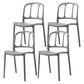 Scandinavian Plastic Dining Kitchen Room Chair Windsor Side Chair Grey 4 Piece Set Clearhalo ' kitchen&dining_furn' 'Dining Chairs' 'Dining Tables & Seating' 'dining_chair' 'furn' 'furn_dining_chair' 'Furniture' 'furniture_dining_chair' 'Kitchen & Dining Furniture' 'kitchen' 4572717