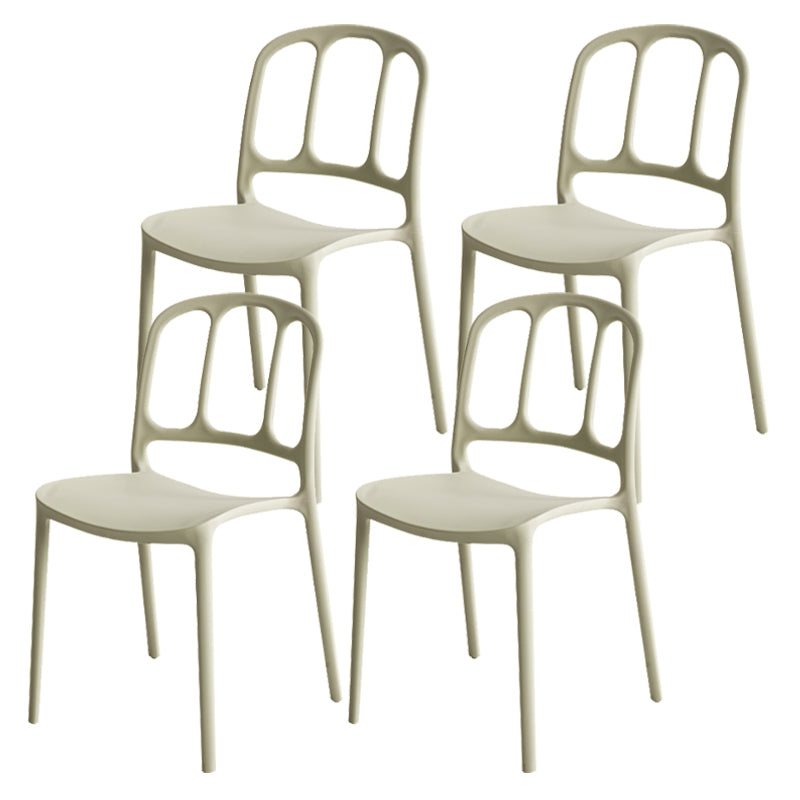 Scandinavian Plastic Dining Kitchen Room Chair Windsor Side Chair Light Green 4 Piece Set Clearhalo ' kitchen&dining_furn' 'Dining Chairs' 'Dining Tables & Seating' 'dining_chair' 'furn' 'furn_dining_chair' 'Furniture' 'furniture_dining_chair' 'Kitchen & Dining Furniture' 'kitchen' 4572722