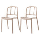Scandinavian Plastic Dining Kitchen Room Chair Windsor Side Chair Khaki 2 Piece Set Clearhalo ' kitchen&dining_furn' 'Dining Chairs' 'Dining Tables & Seating' 'dining_chair' 'furn' 'furn_dining_chair' 'Furniture' 'furniture_dining_chair' 'Kitchen & Dining Furniture' 'kitchen' 4572724