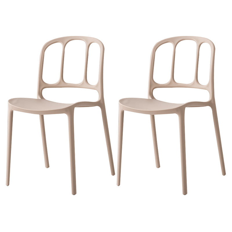 Scandinavian Plastic Dining Kitchen Room Chair Windsor Side Chair Khaki 2 Piece Set Clearhalo ' kitchen&dining_furn' 'Dining Chairs' 'Dining Tables & Seating' 'dining_chair' 'furn' 'furn_dining_chair' 'Furniture' 'furniture_dining_chair' 'Kitchen & Dining Furniture' 'kitchen' 4572724