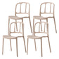 Scandinavian Plastic Dining Kitchen Room Chair Windsor Side Chair Khaki 4 Piece Set Clearhalo ' kitchen&dining_furn' 'Dining Chairs' 'Dining Tables & Seating' 'dining_chair' 'furn' 'furn_dining_chair' 'Furniture' 'furniture_dining_chair' 'Kitchen & Dining Furniture' 'kitchen' 4572725