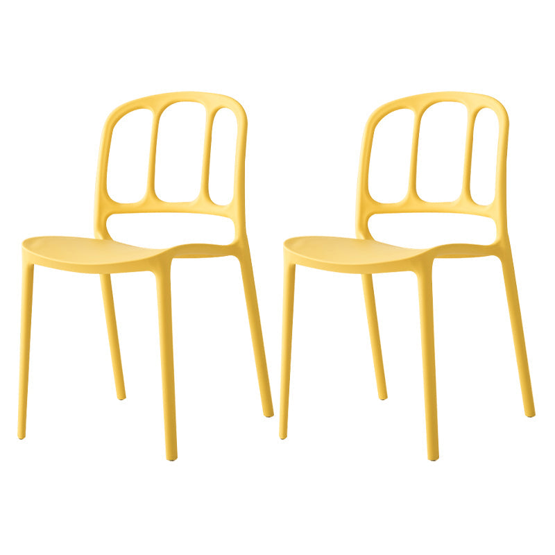 Scandinavian Plastic Dining Kitchen Room Chair Windsor Side Chair Yellow 2 Piece Set Clearhalo ' kitchen&dining_furn' 'Dining Chairs' 'Dining Tables & Seating' 'dining_chair' 'furn' 'furn_dining_chair' 'Furniture' 'furniture_dining_chair' 'Kitchen & Dining Furniture' 'kitchen' 4572726