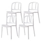 Scandinavian Plastic Dining Kitchen Room Chair Windsor Side Chair White 4 Piece Set Clearhalo ' kitchen&dining_furn' 'Dining Chairs' 'Dining Tables & Seating' 'dining_chair' 'furn' 'furn_dining_chair' 'Furniture' 'furniture_dining_chair' 'Kitchen & Dining Furniture' 'kitchen' 4572729