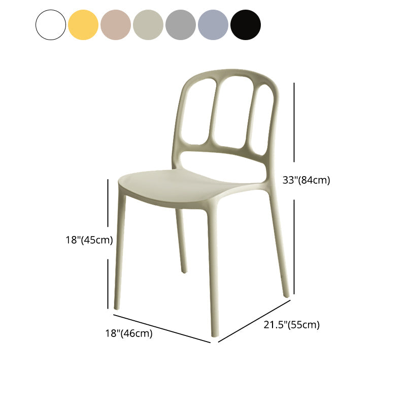Scandinavian Plastic Dining Kitchen Room Chair Windsor Side Chair Clearhalo ' kitchen&dining_furn' 'Dining Chairs' 'Dining Tables & Seating' 'dining_chair' 'furn' 'furn_dining_chair' 'Furniture' 'furniture_dining_chair' 'Kitchen & Dining Furniture' 'kitchen' 4572730