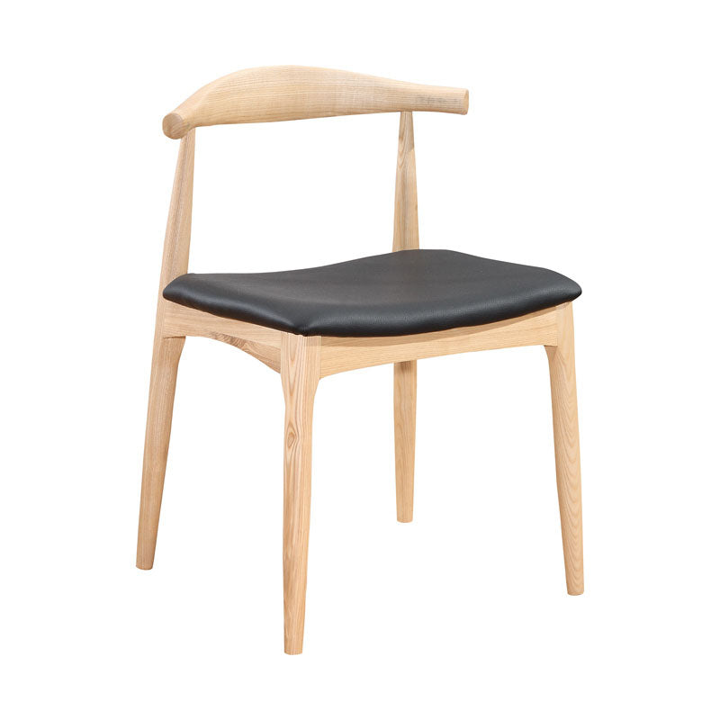 Contemporary Style Chair Dining Armless Side Chair with Wooden Legs Natural Wood Black 1 Piece Clearhalo ' kitchen&dining_furn' 'Dining Chairs' 'Dining Tables & Seating' 'dining_chair' 'furn' 'furn_dining_chair' 'Furniture' 'furniture_dining_chair' 'Kitchen & Dining Furniture' 'kitchen' 4572732