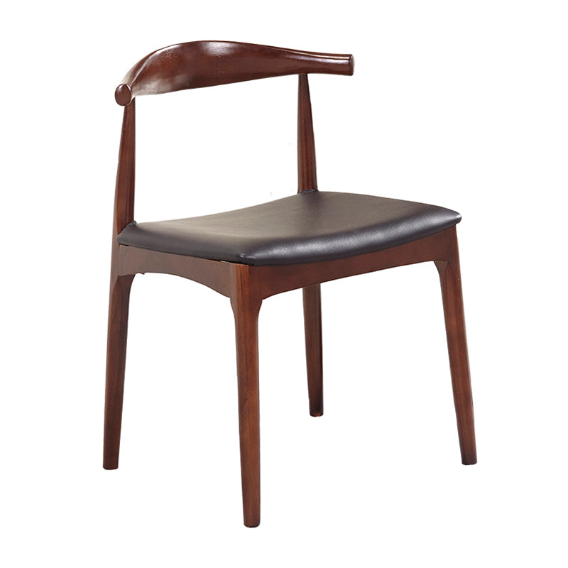 Contemporary Style Chair Dining Armless Side Chair with Wooden Legs Walnut 1 Piece Clearhalo ' kitchen&dining_furn' 'Dining Chairs' 'Dining Tables & Seating' 'dining_chair' 'furn' 'furn_dining_chair' 'Furniture' 'furniture_dining_chair' 'Kitchen & Dining Furniture' 'kitchen' 4572737